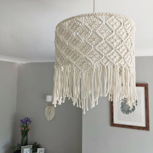 Handwoven Cotton Rope Lampshade