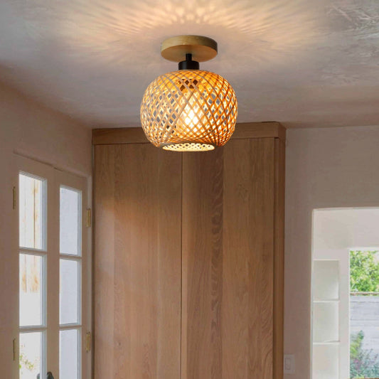 Japanese Bamboo Aisle and Hallway Ceiling Lamp