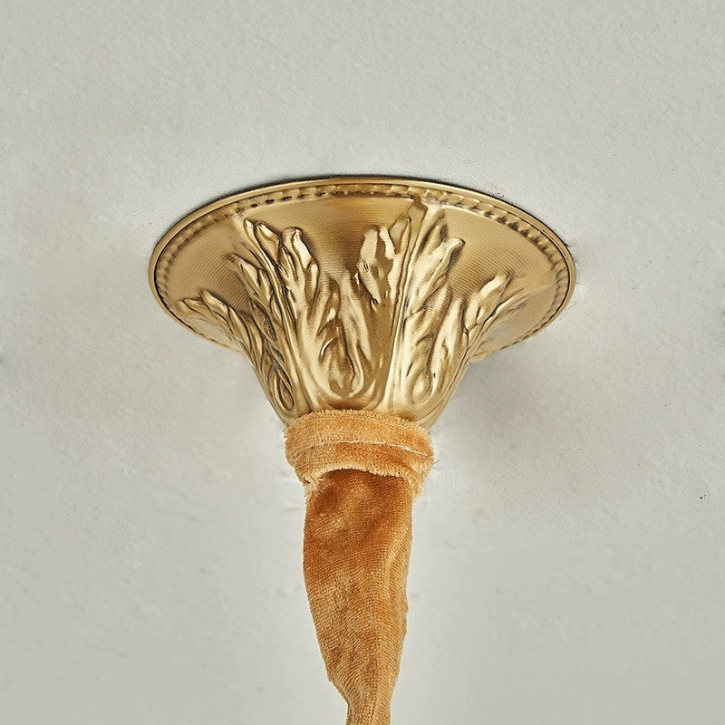 American All-Copper Glass Chandelier