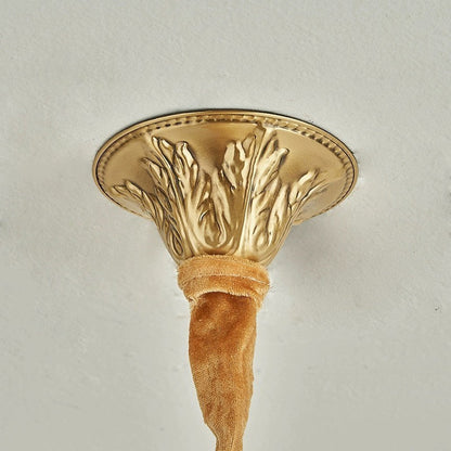 American All-Copper Glass Chandelier