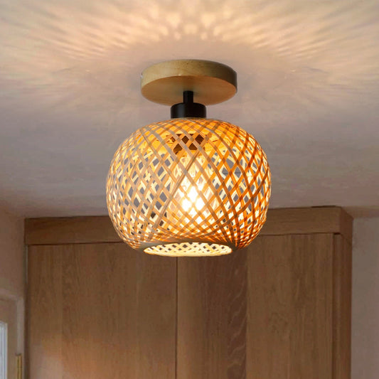 Japanese Bamboo Aisle and Hallway Ceiling Lamp