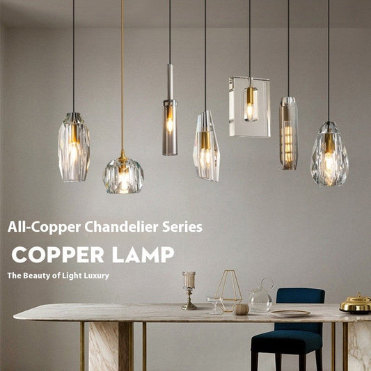 Nordic Copper Crystal Wall Sconce